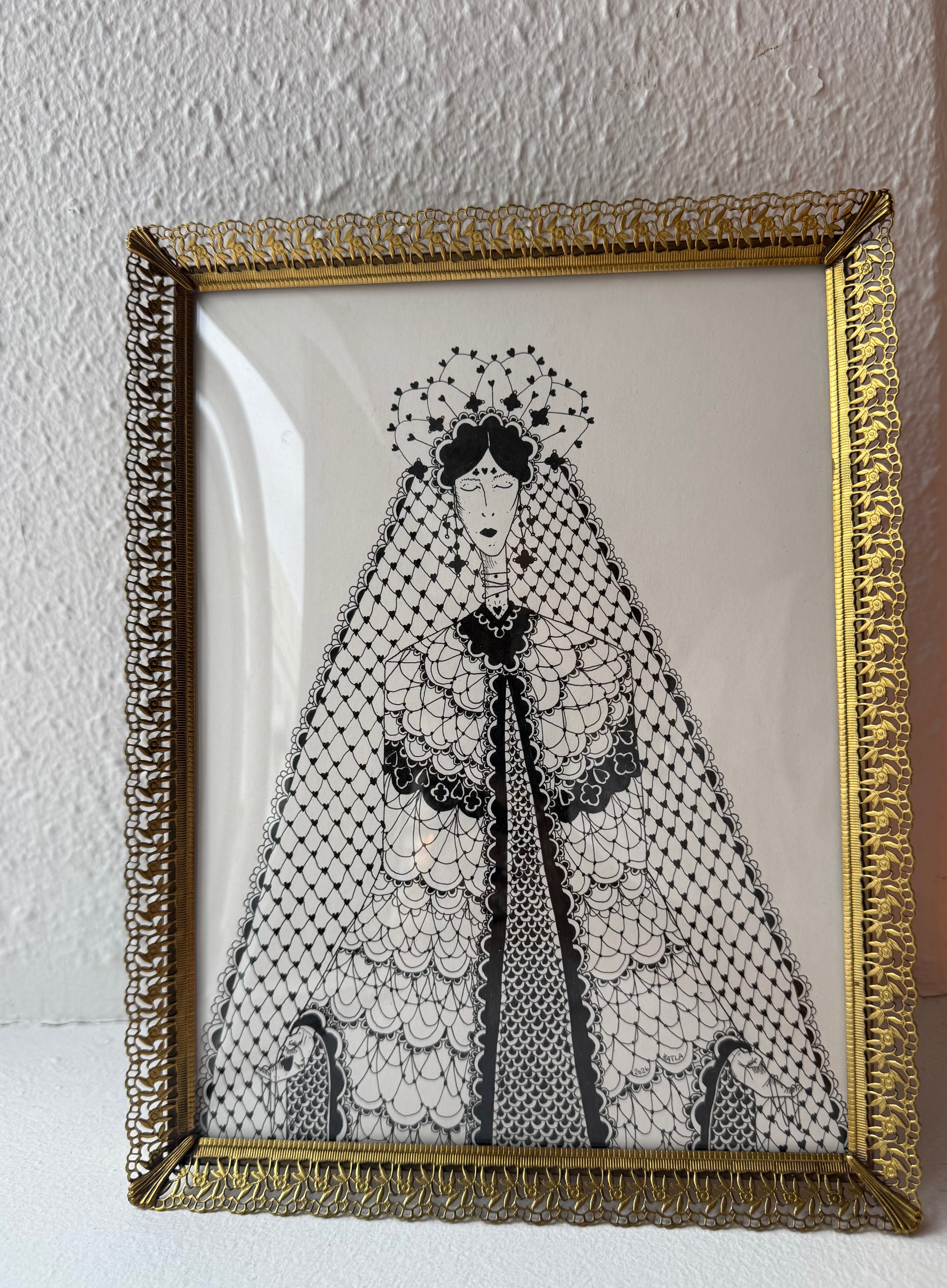 María - Original pen drawing