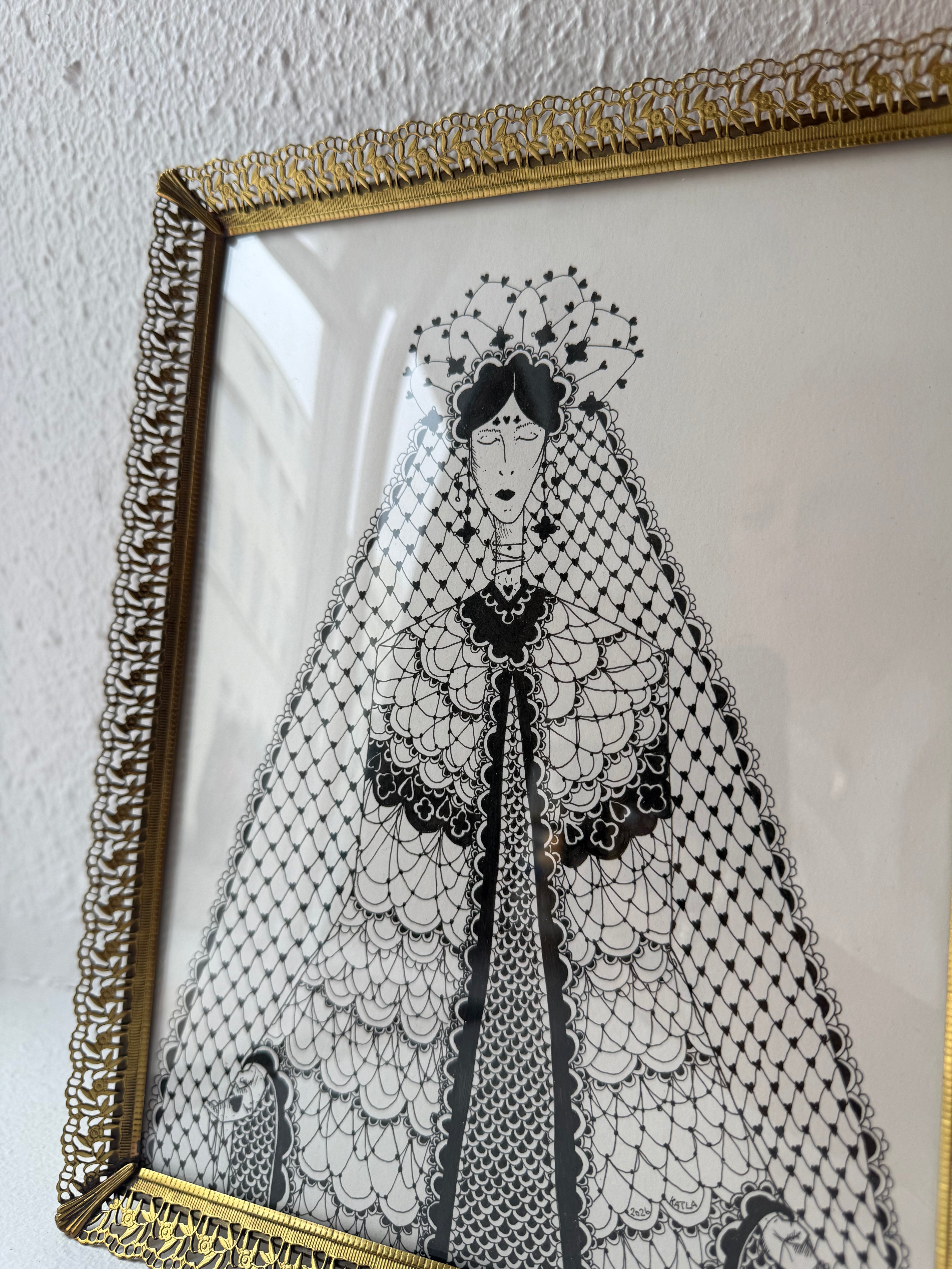 María - Original pen drawing