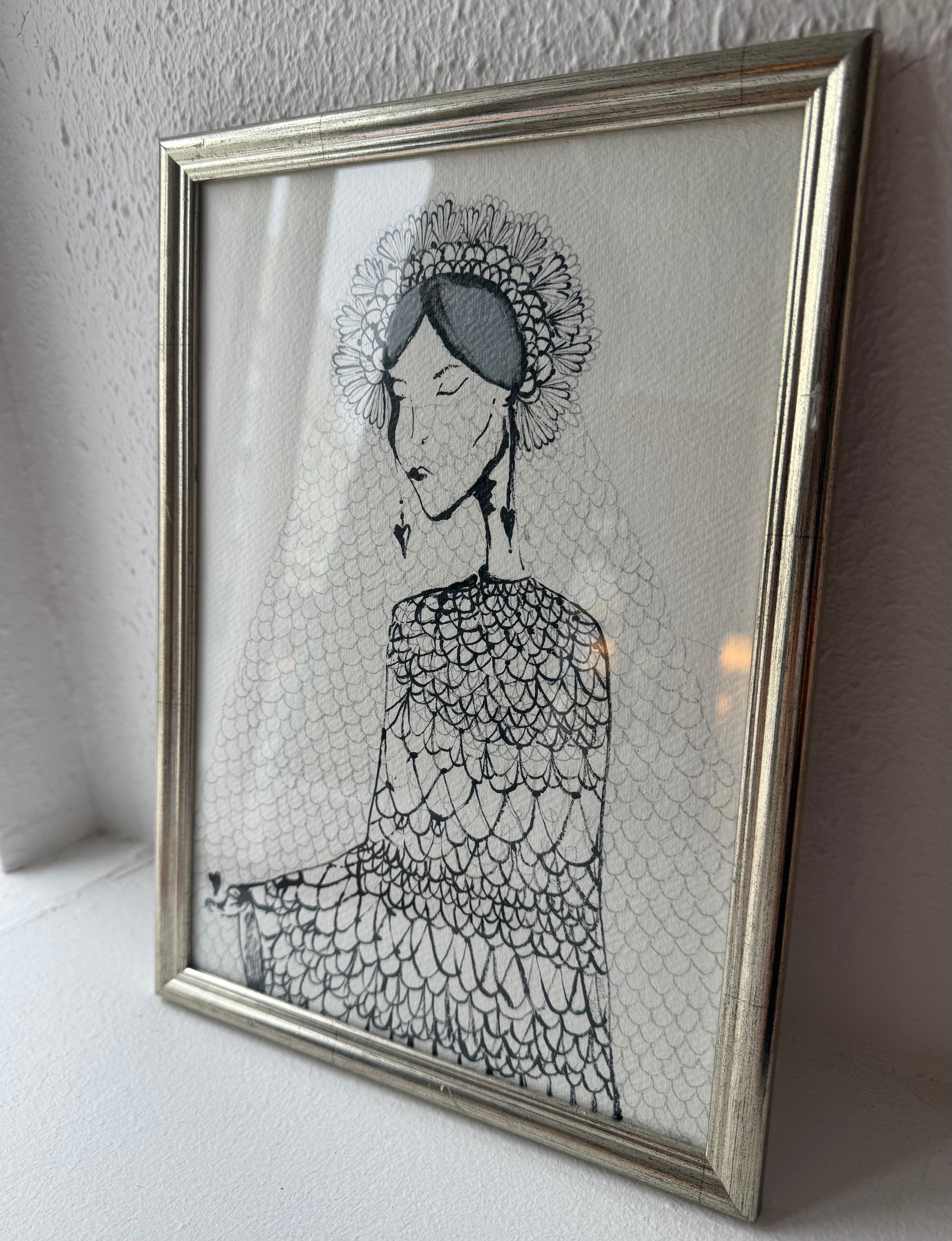 María - Original ink painting