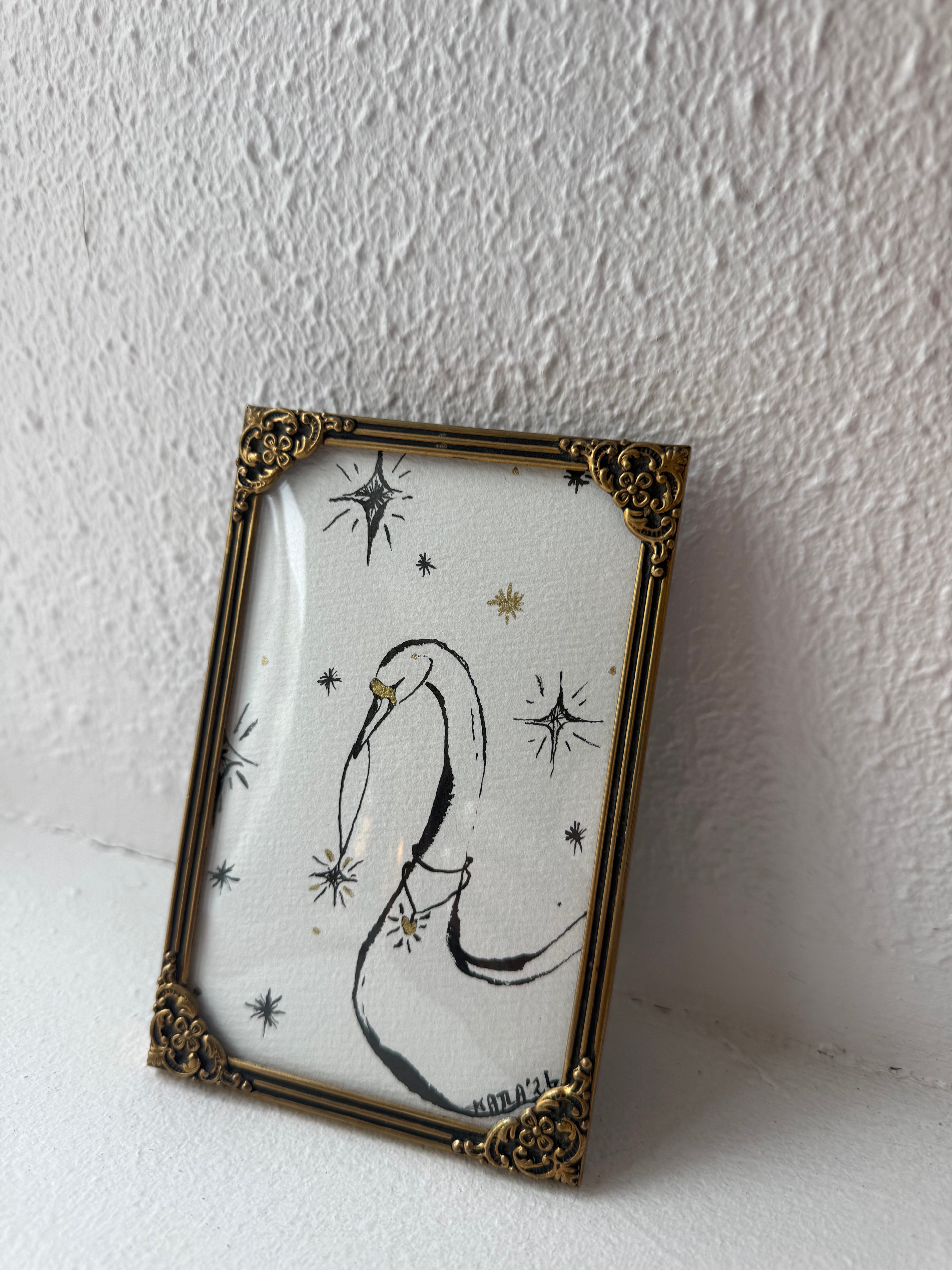 Swan - Original ink painting