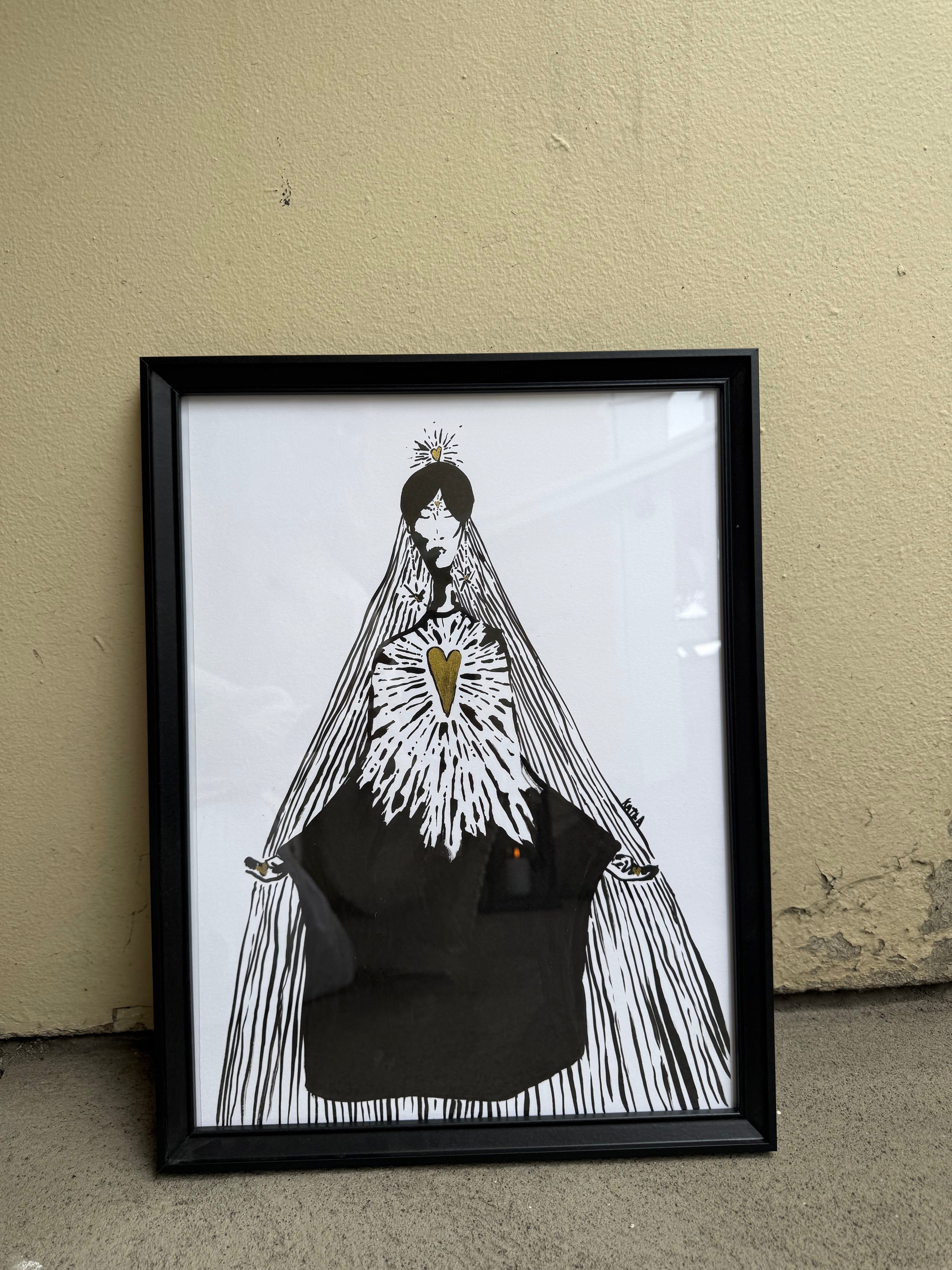 María - ORIGINAL INK PAINTING
