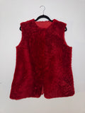 Red sherling vest