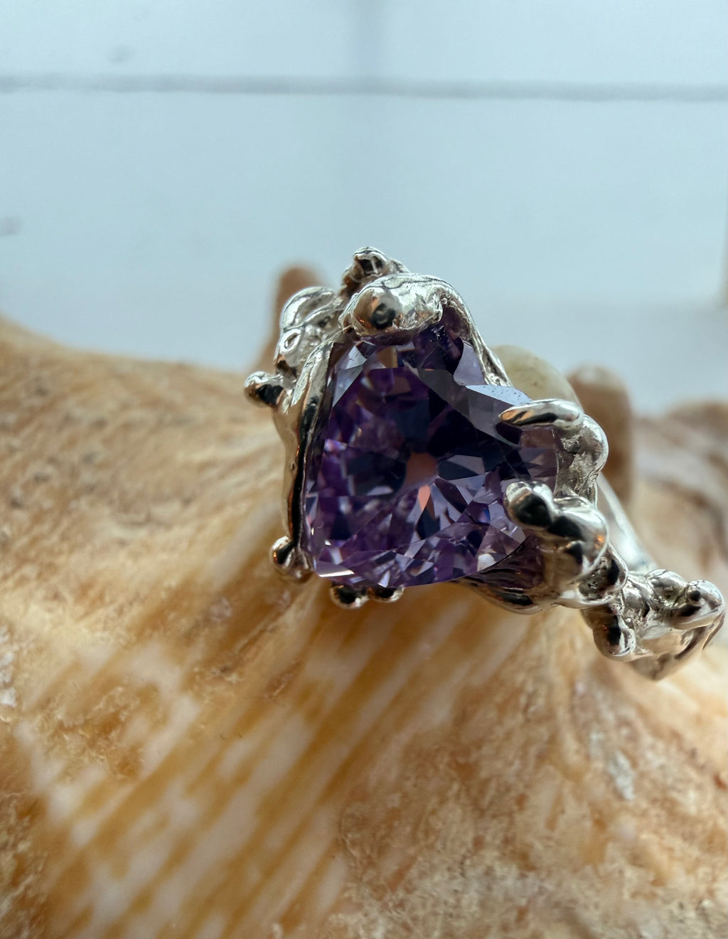 Heart ring lilac