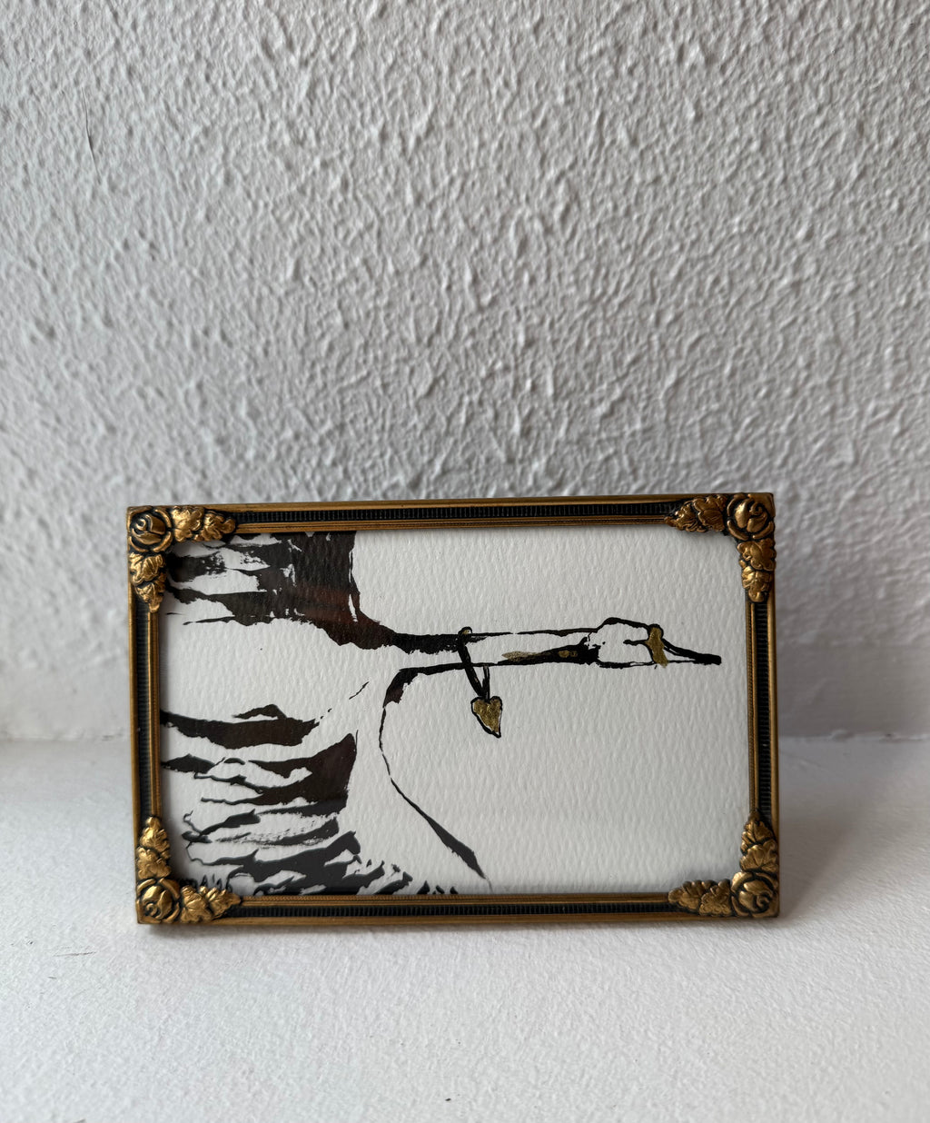 SWAN IN LOVE - Original ink painting