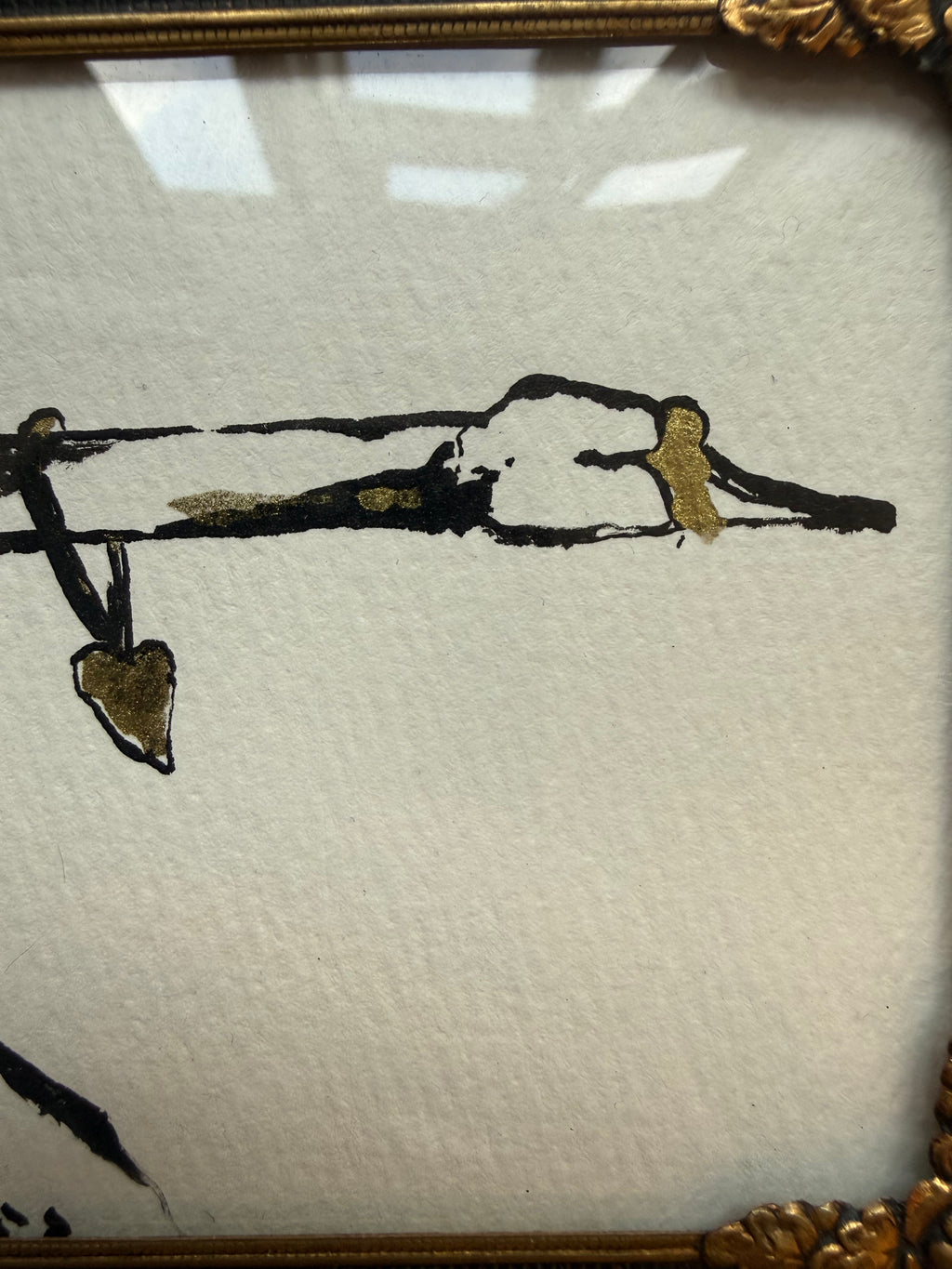 SWAN IN LOVE - Original ink painting