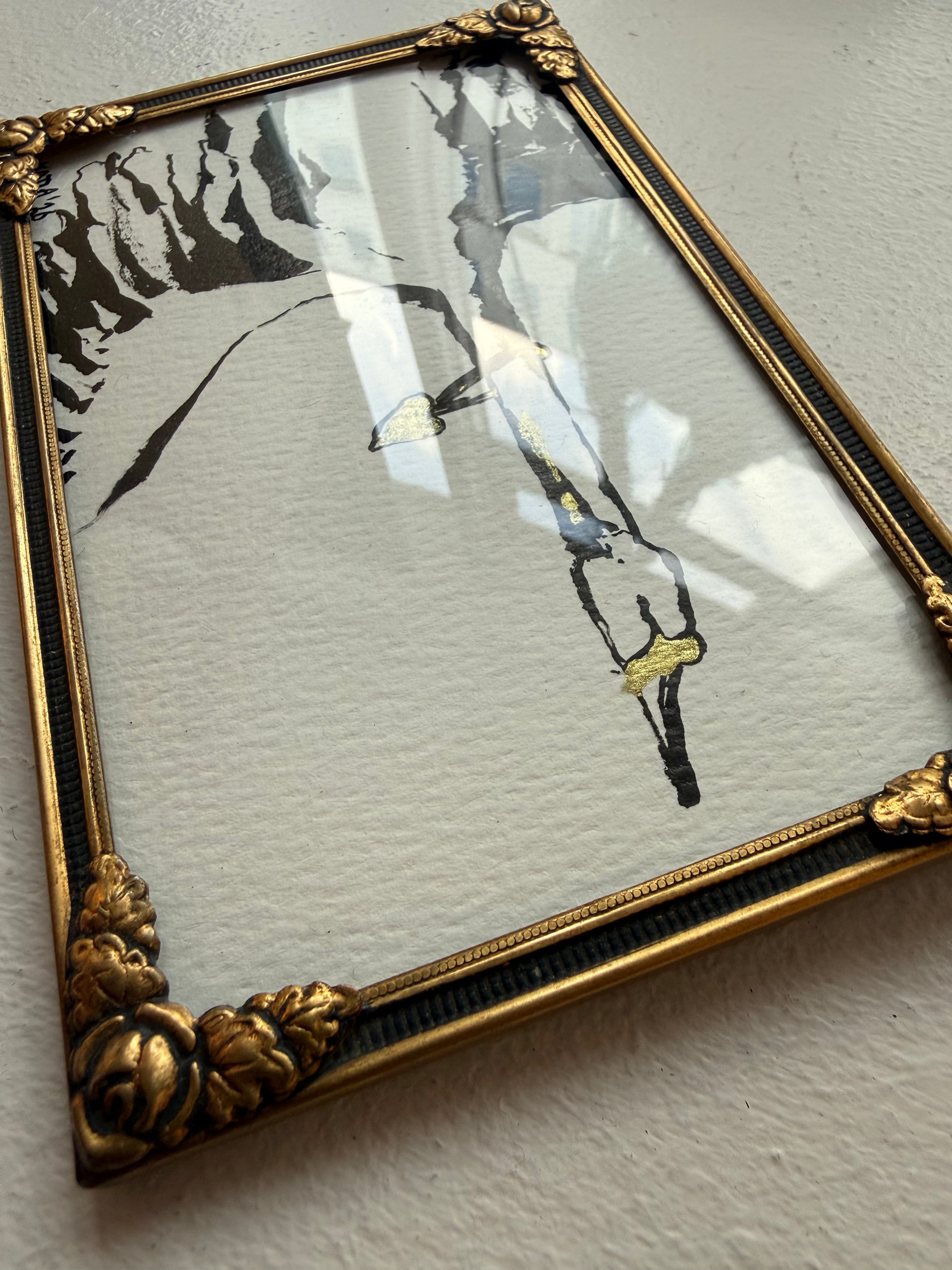 SWAN IN LOVE - Original ink painting