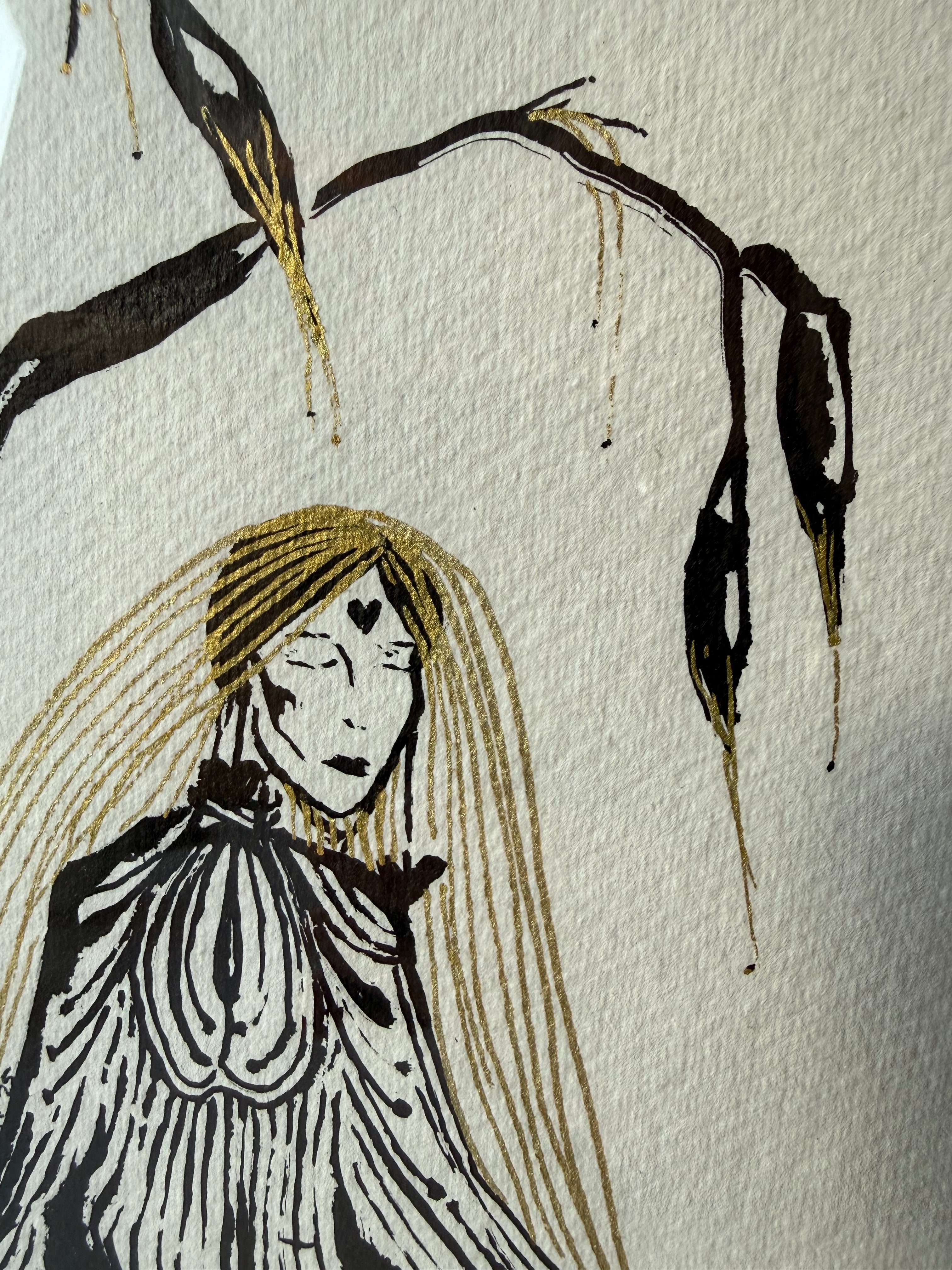 María - Original ink painting