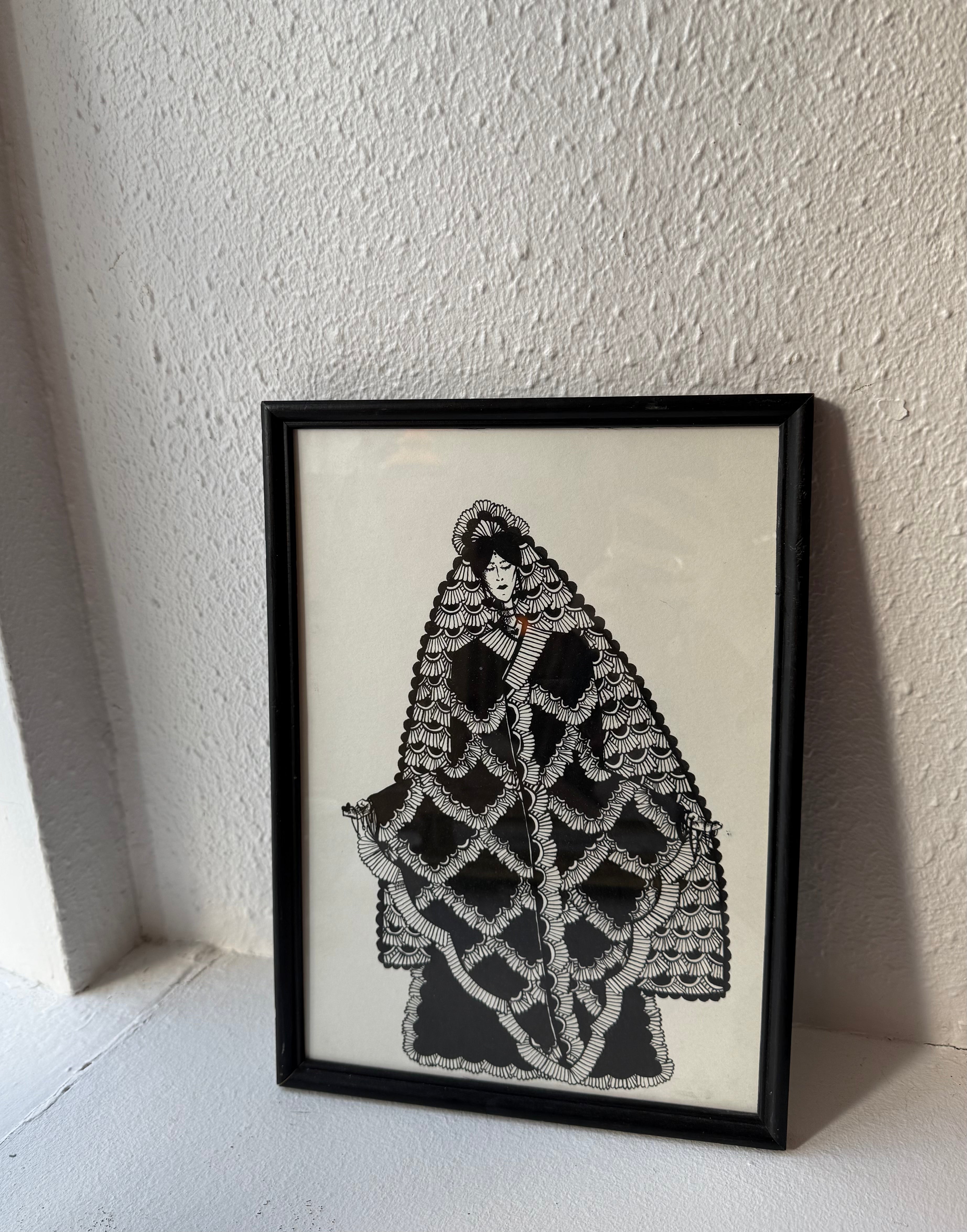 María - Original ink painting