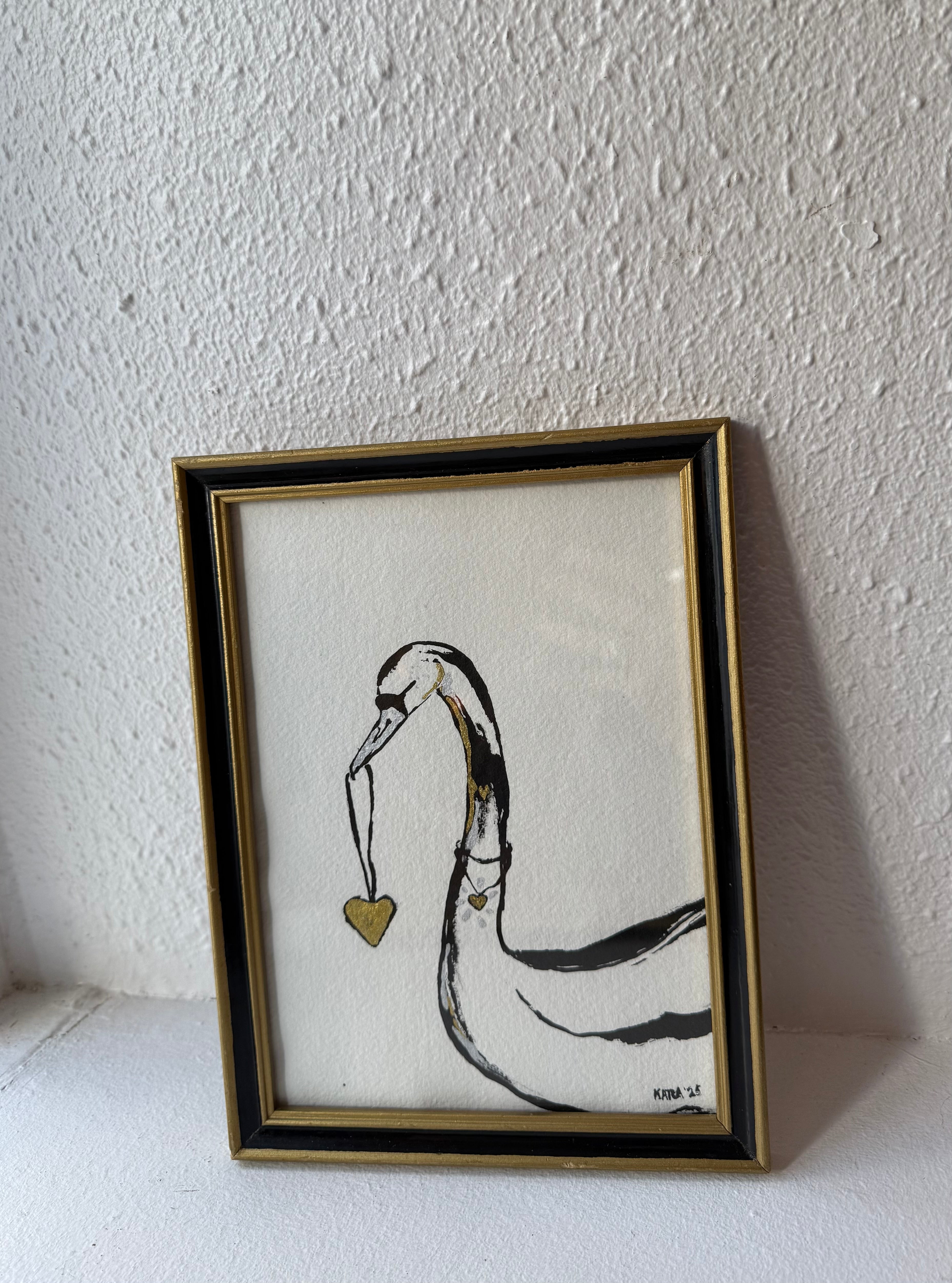 Swan - Original ink painting