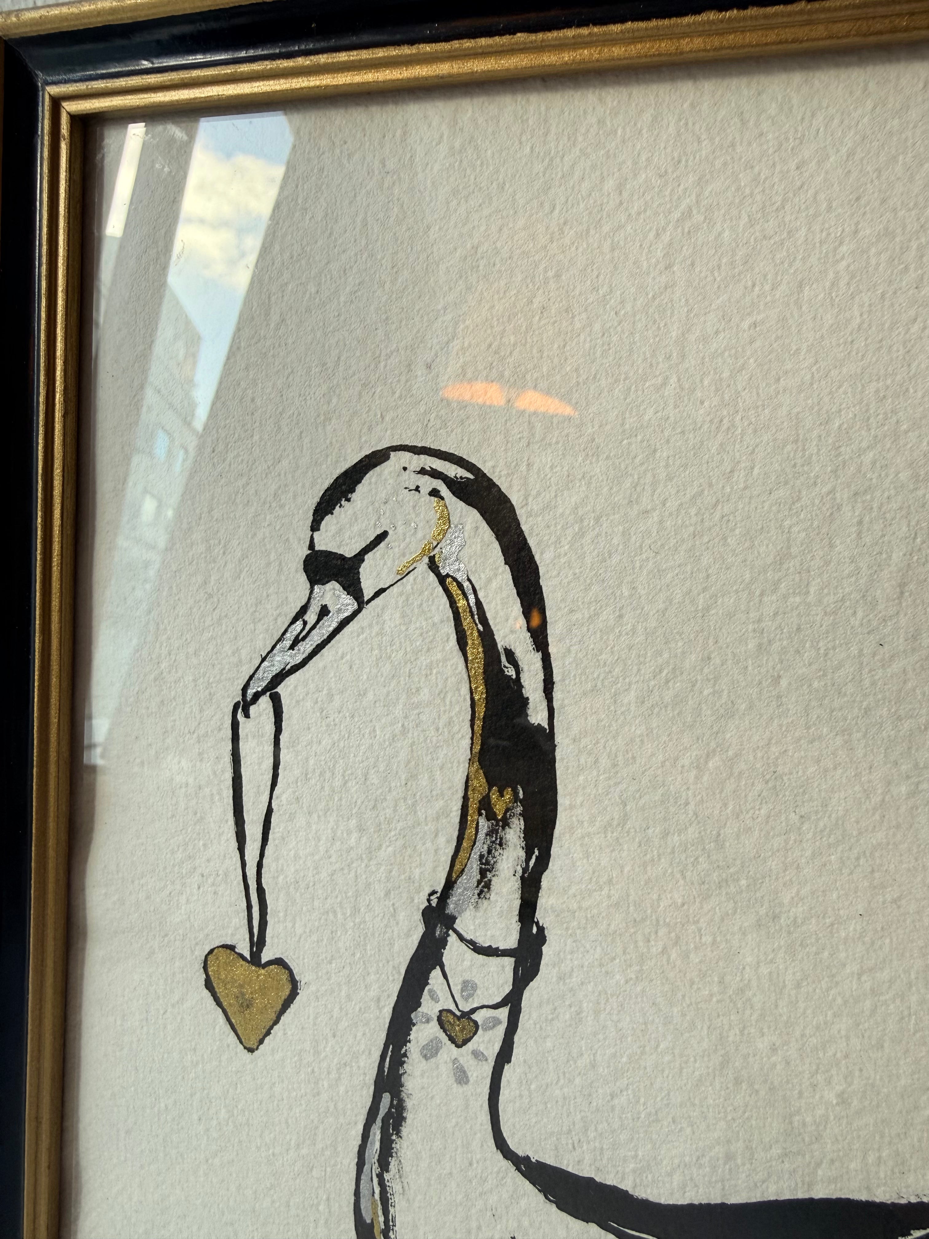 Swan - Original ink painting