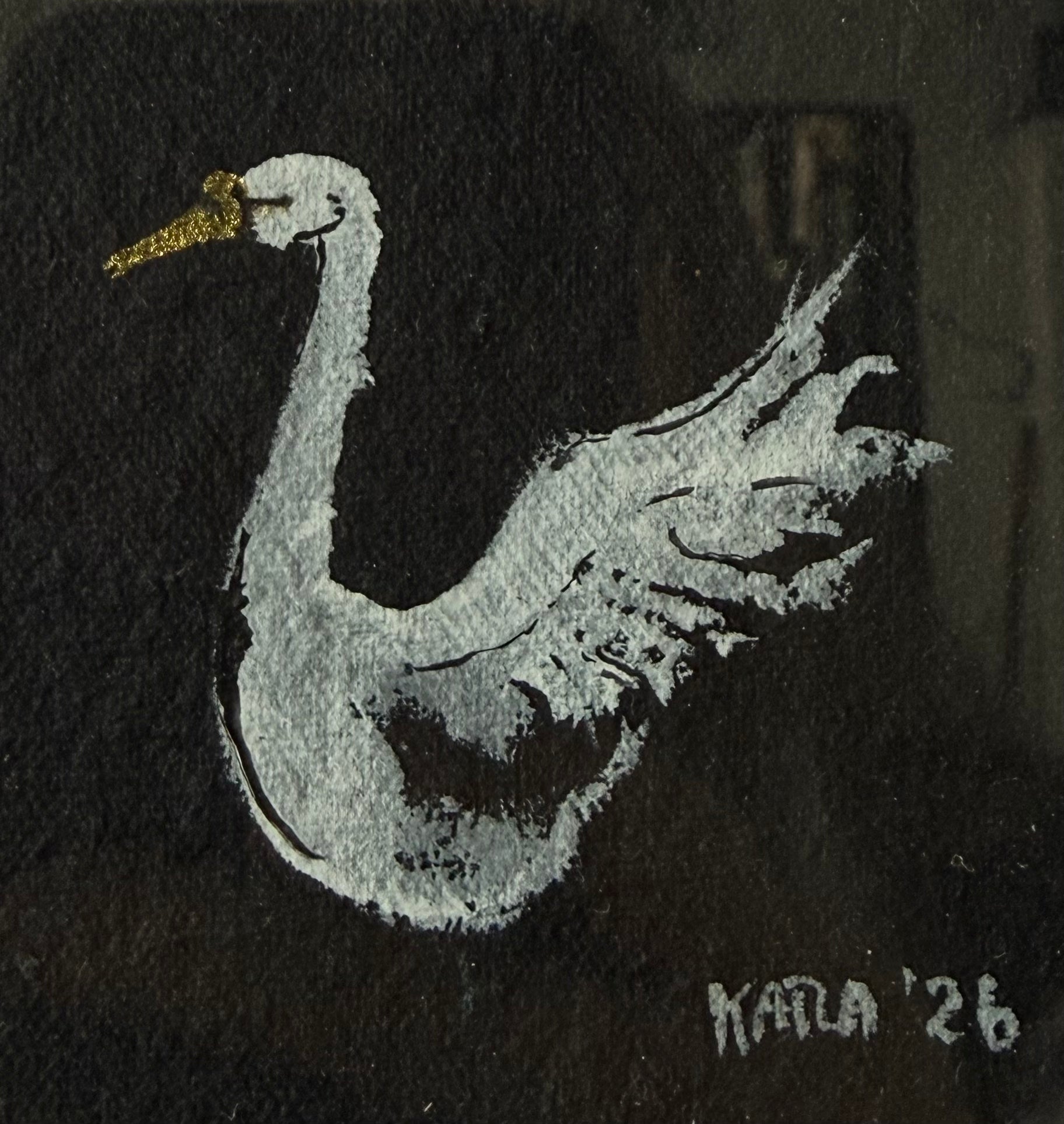 Swan - Original ink painting